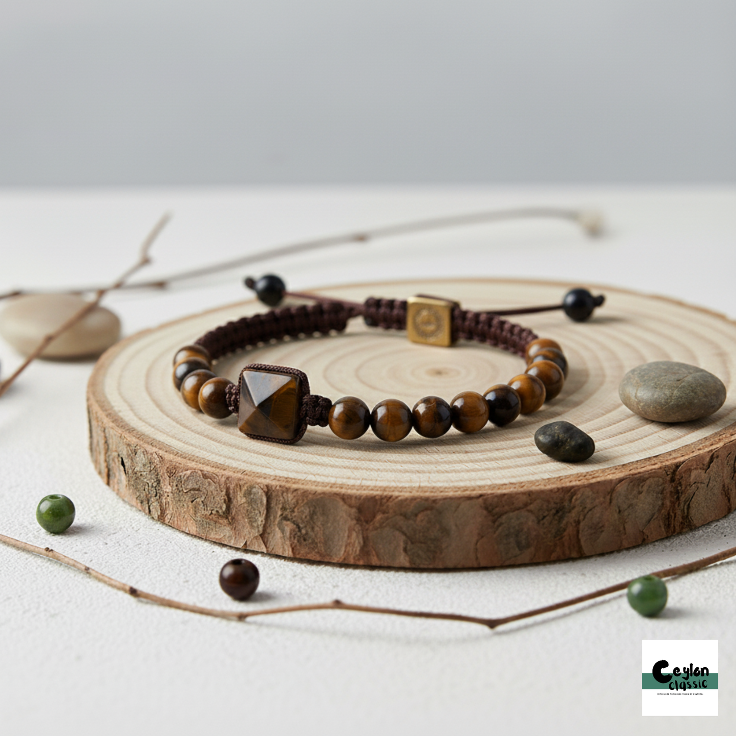 Wanderer Woven Yellow Tiger's Eye Bracelet - Focus & Prosperity