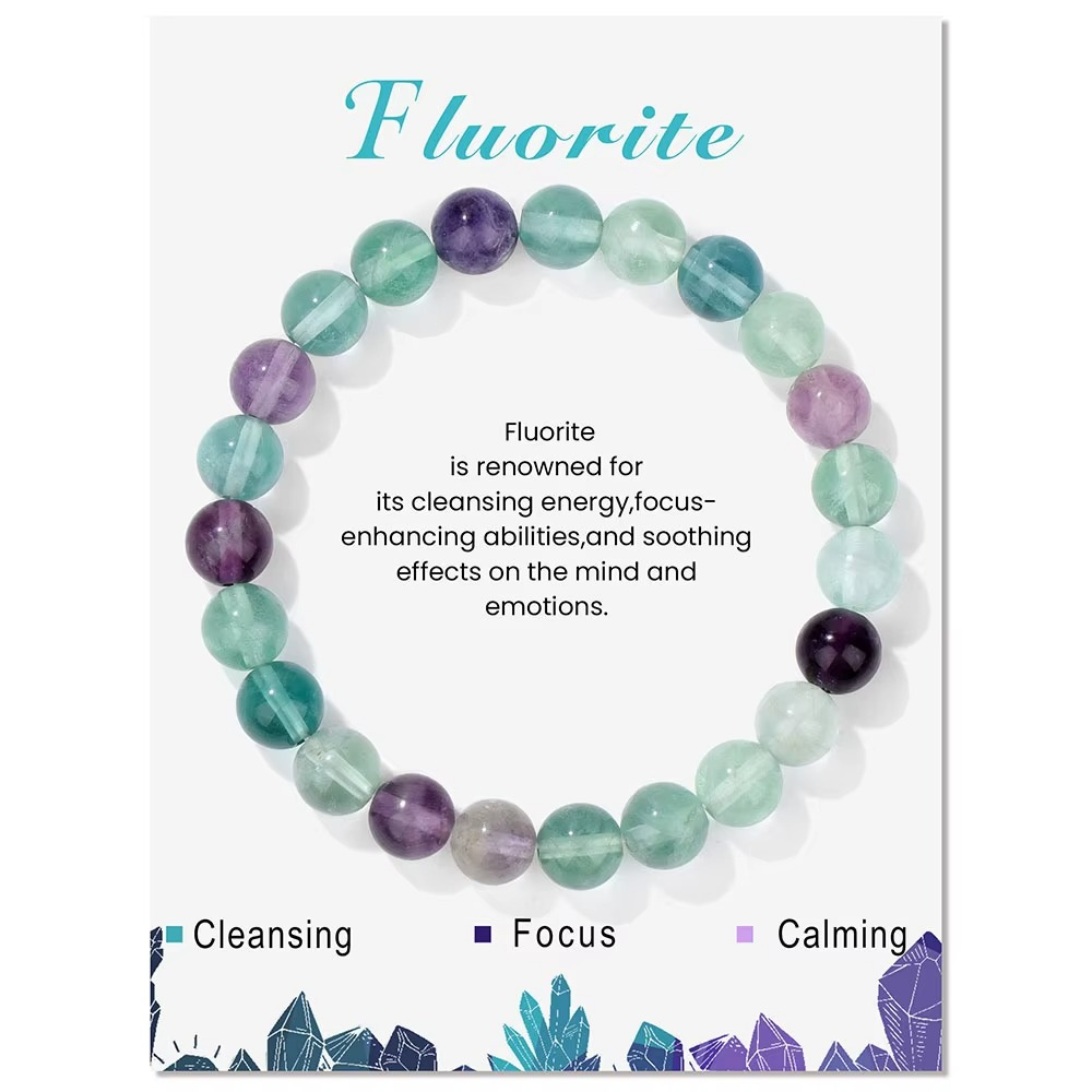 Classic 8mm Fluorite Bracelet - Organization & Concentration