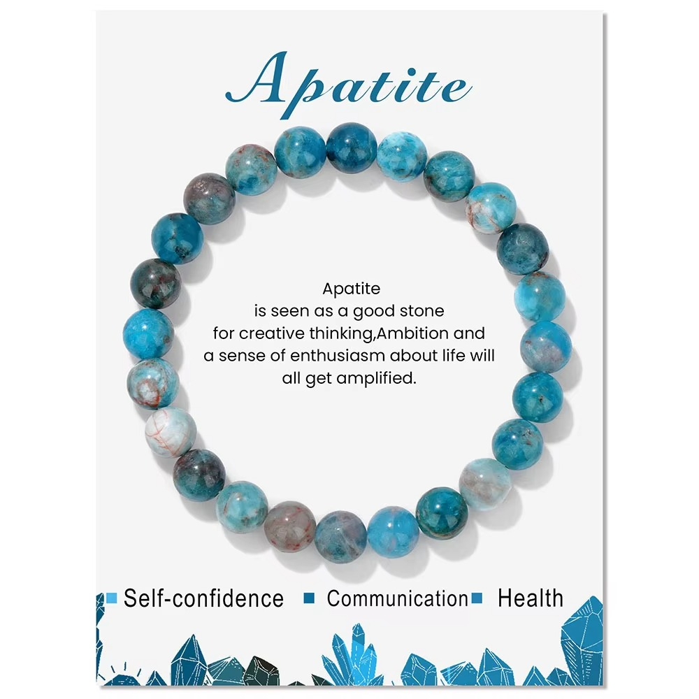 Classic 8mm Apatite Bracelet - Ambition & Motivation