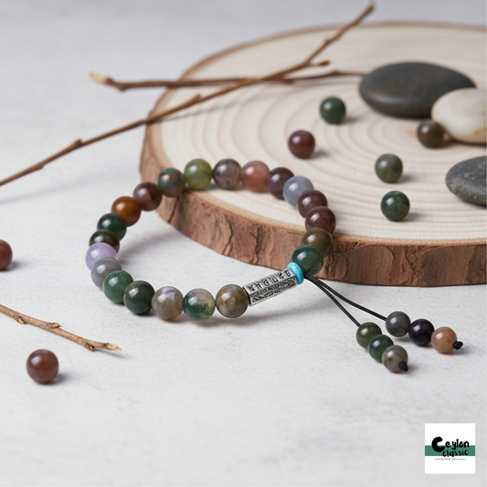 Earth Traveler India Agate Charm Bracelet - Stability & Protection
