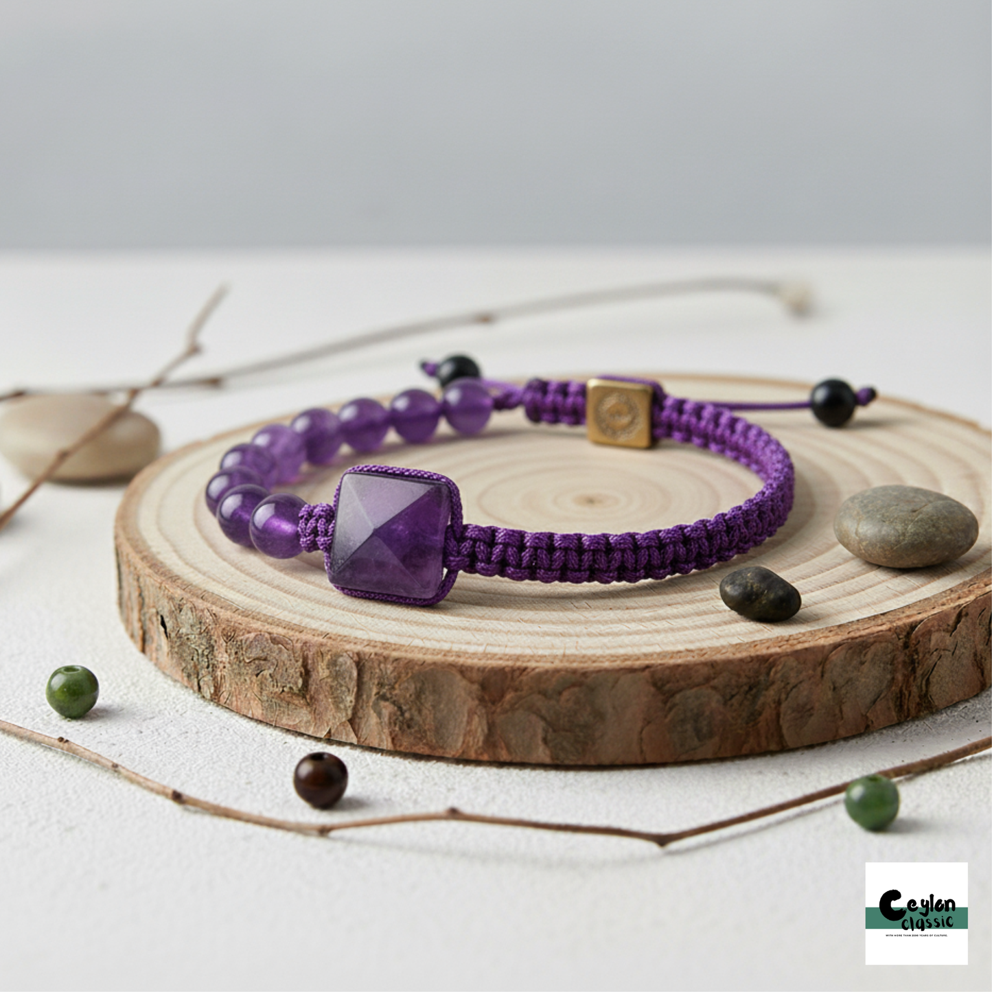 Wanderer Woven Amethyst Bracelet - Tranquility & Clarity