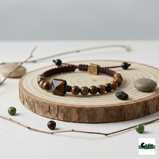 Wanderer Woven Yellow Tiger's Eye Bracelet - Focus & Prosperity