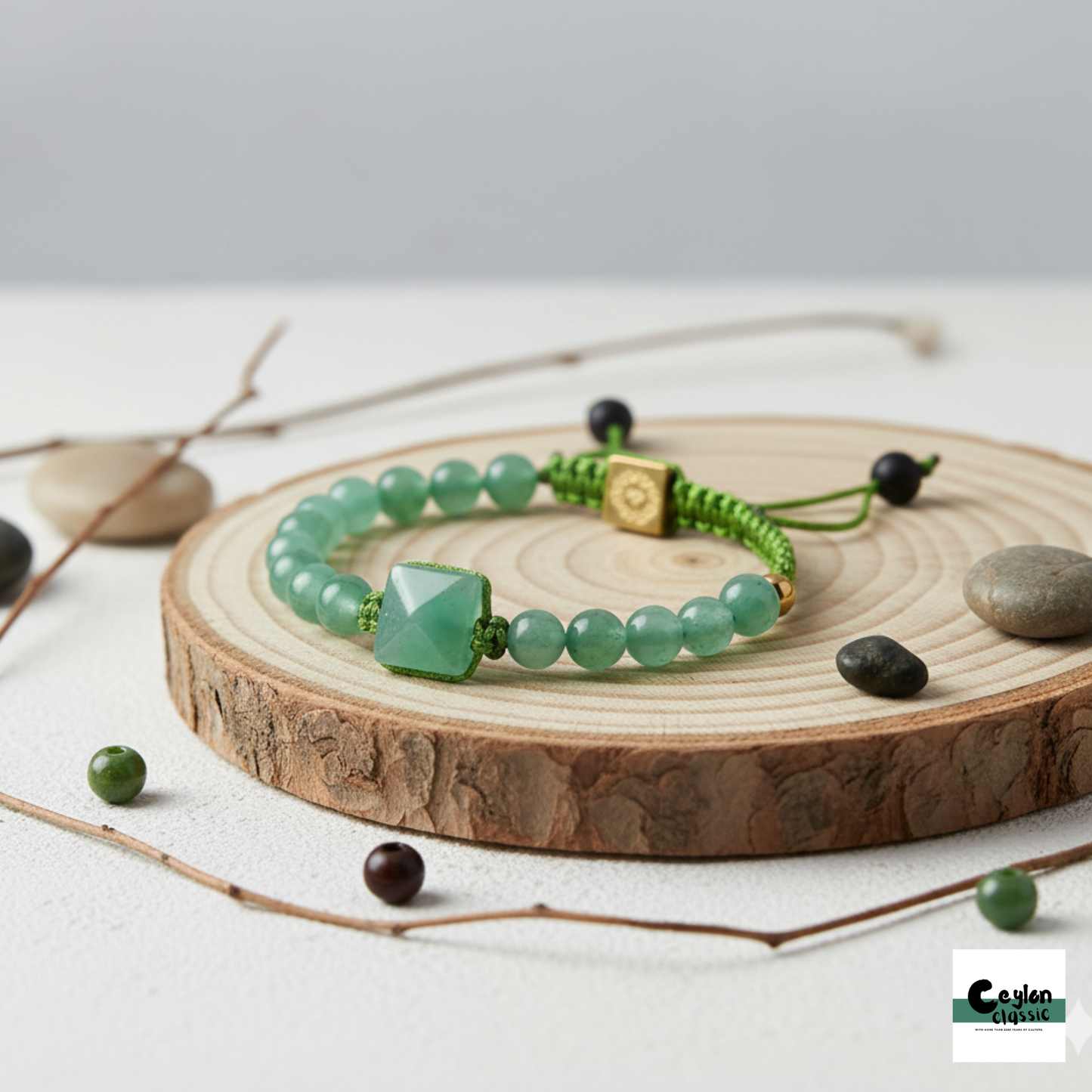 Wanderer Woven Green Aventurine Bracelet - Comfort & Healing