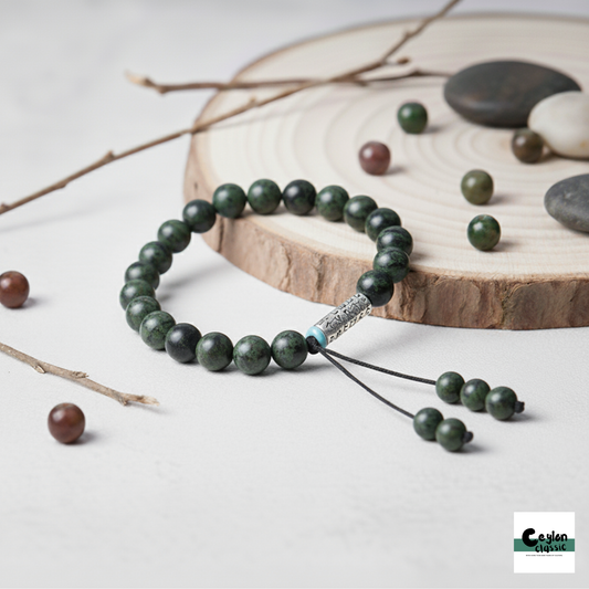 Earth Traveler Kambaba Jasper Charm Bracelet - Grounding & Calm