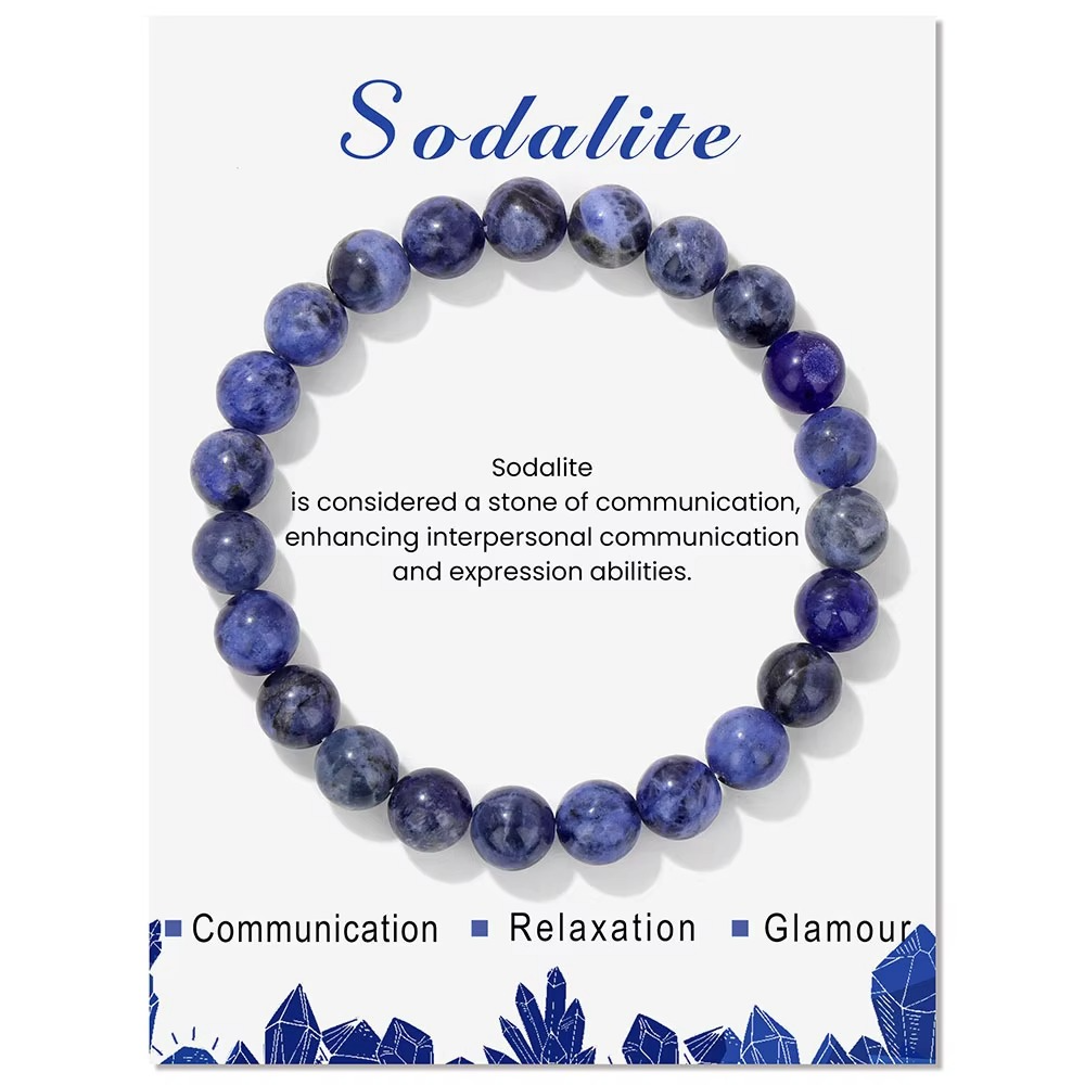 Classic 8mm Sodalite Bracelet - Logic & Intuition